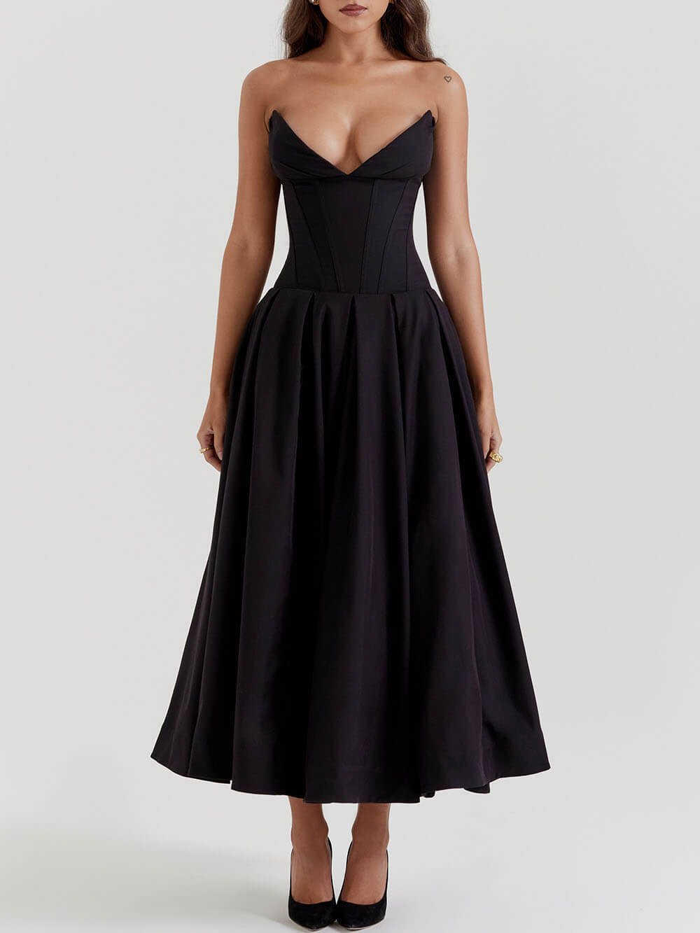 Classic Nights Strapless Midi Dress