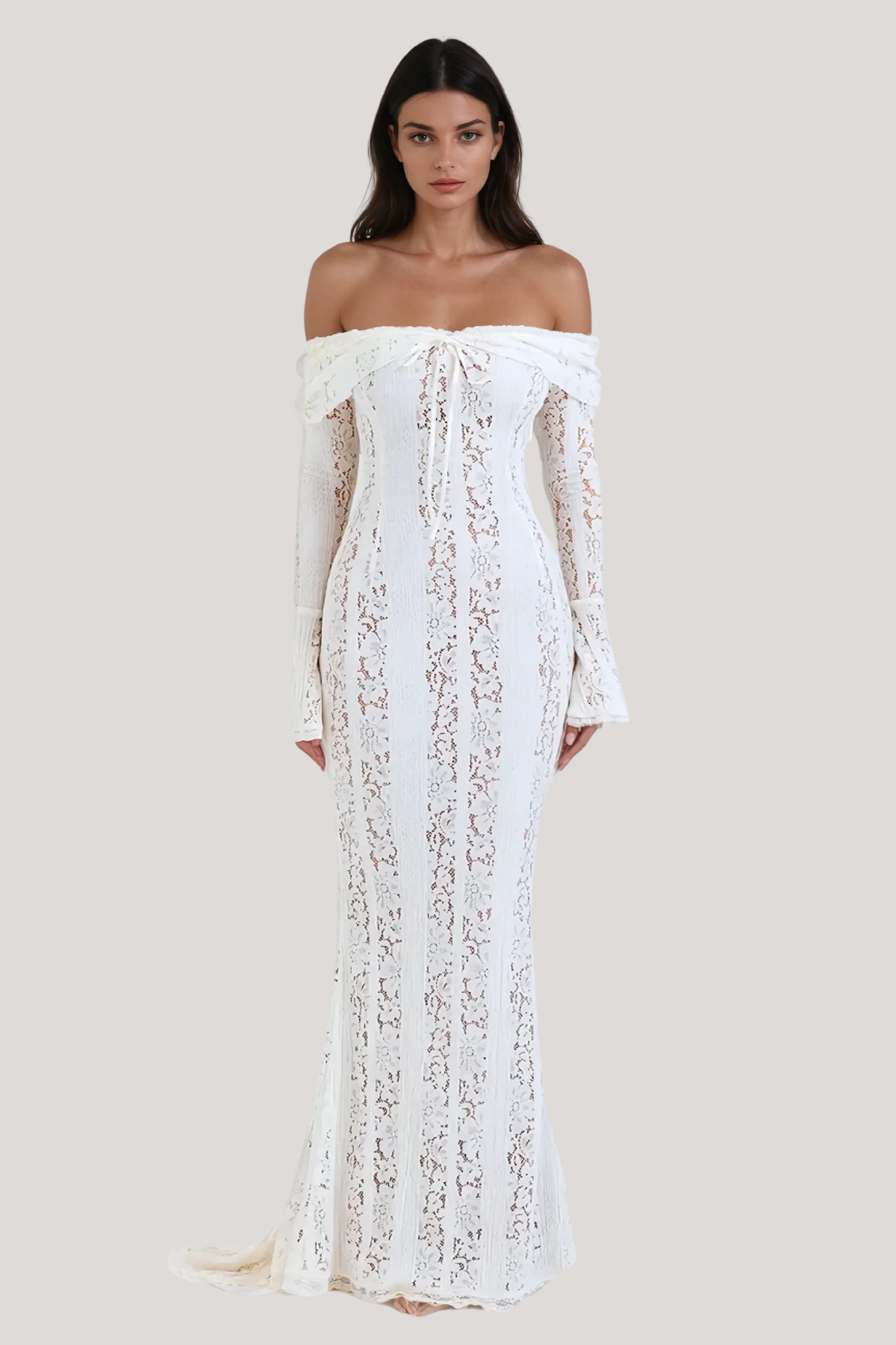 Isadora™ | Lace Off Shoulder Cutout Maxi Dress