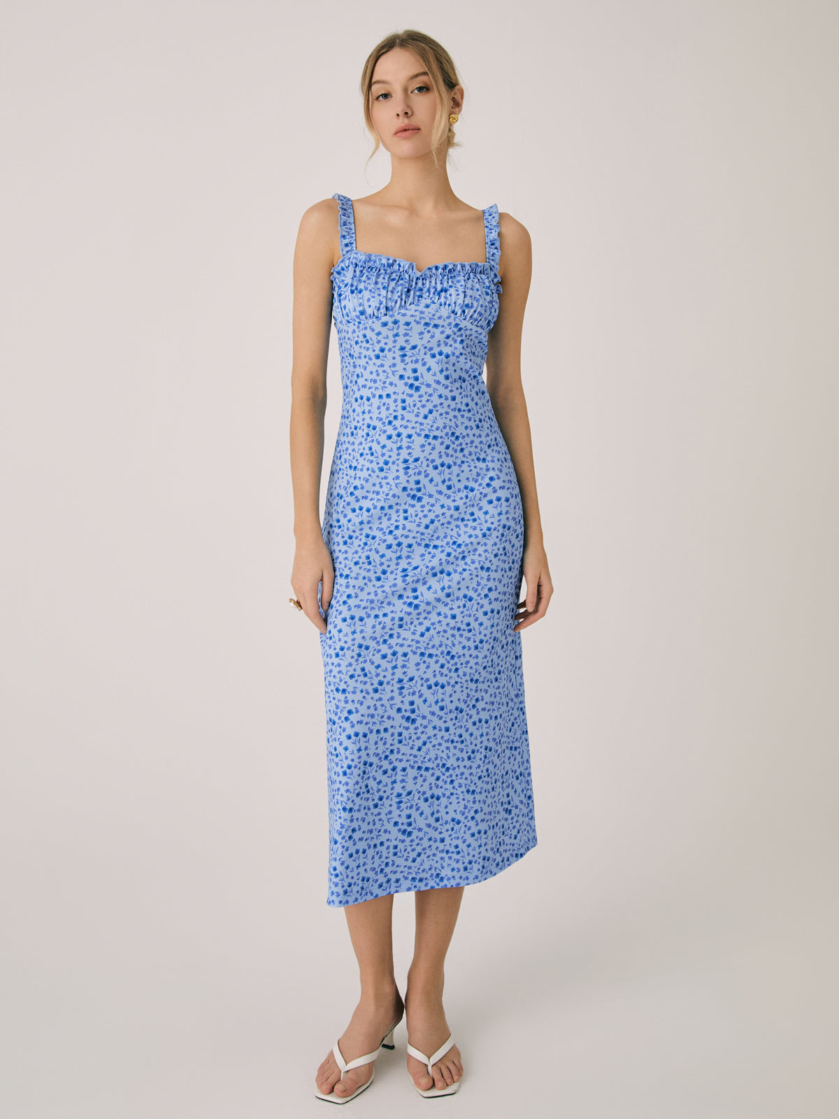 Maya - Boho Floral Midi Dress