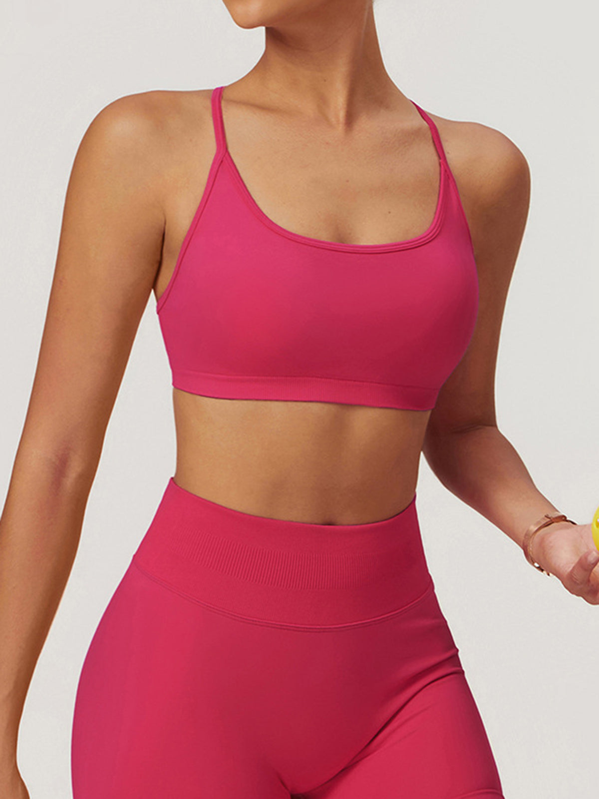 Seamless Cross Back Sports Bra