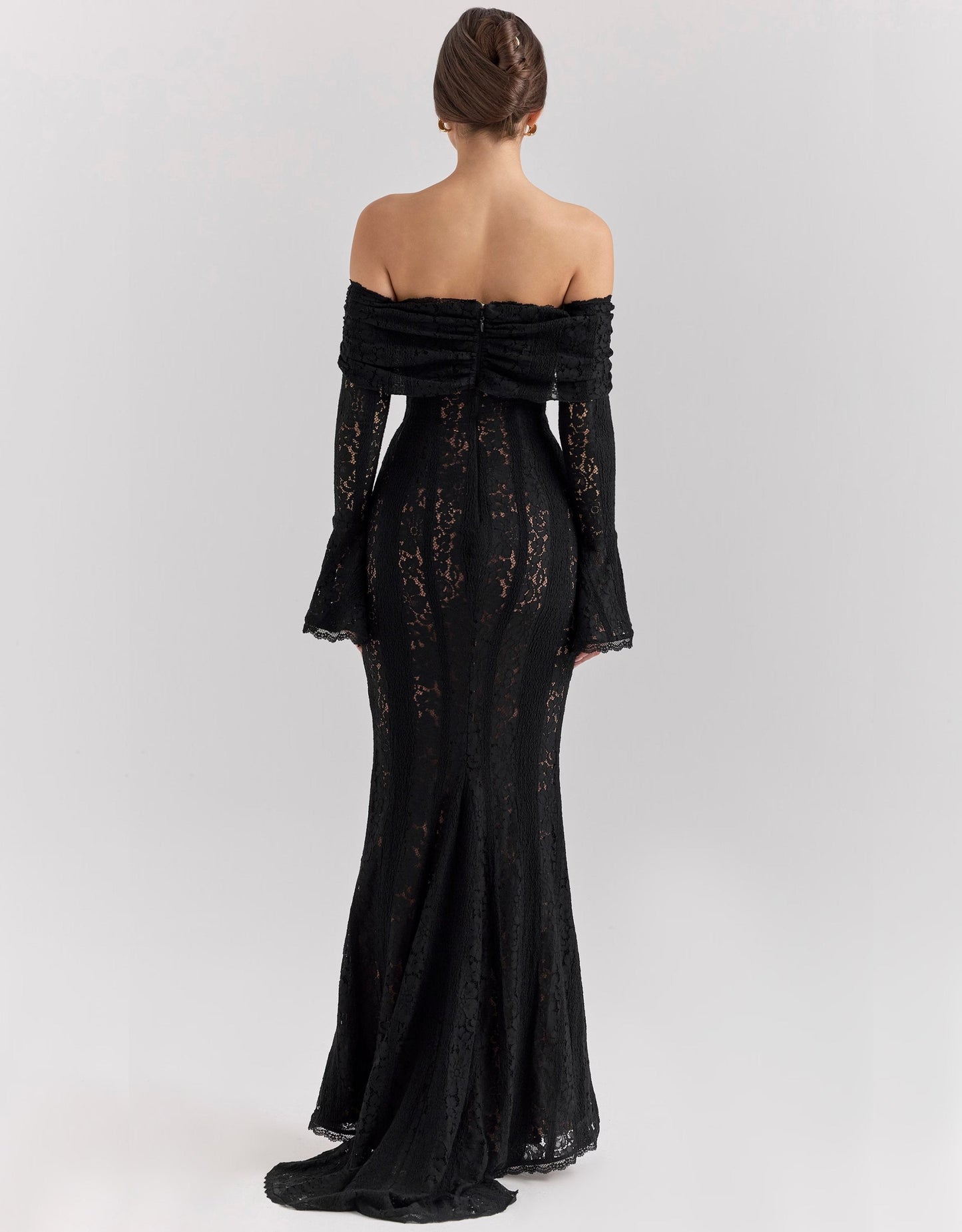 Isadora™ | Lace Off Shoulder Cutout Maxi Dress