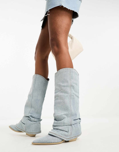 Oriana - Denim Boots