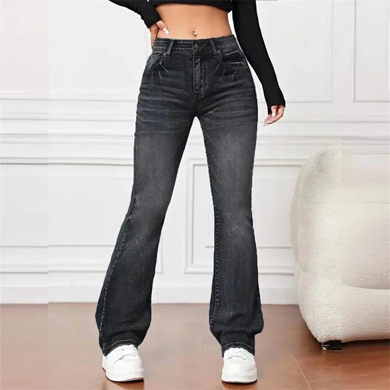 Emily™ | Vintage flare jeans with mid-rise waistband