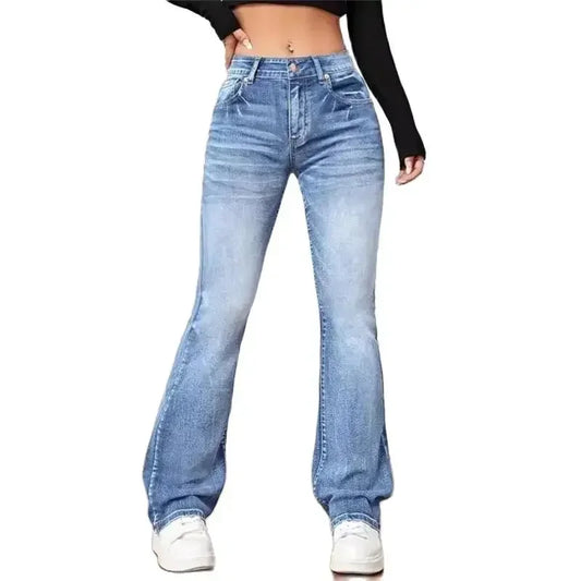 Emily™ | Vintage flare jeans with mid-rise waistband