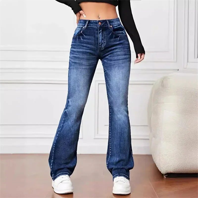 Emily™ | Vintage flare jeans with mid-rise waistband