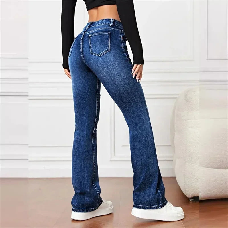 Emily™ | Vintage flare jeans with mid-rise waistband